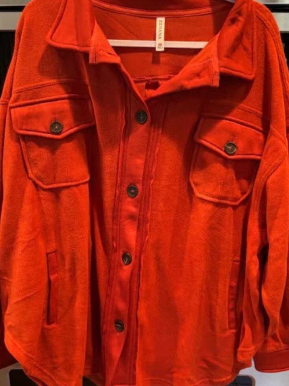 Zenana Fleece Button Up Jacket/Shacket size 3X